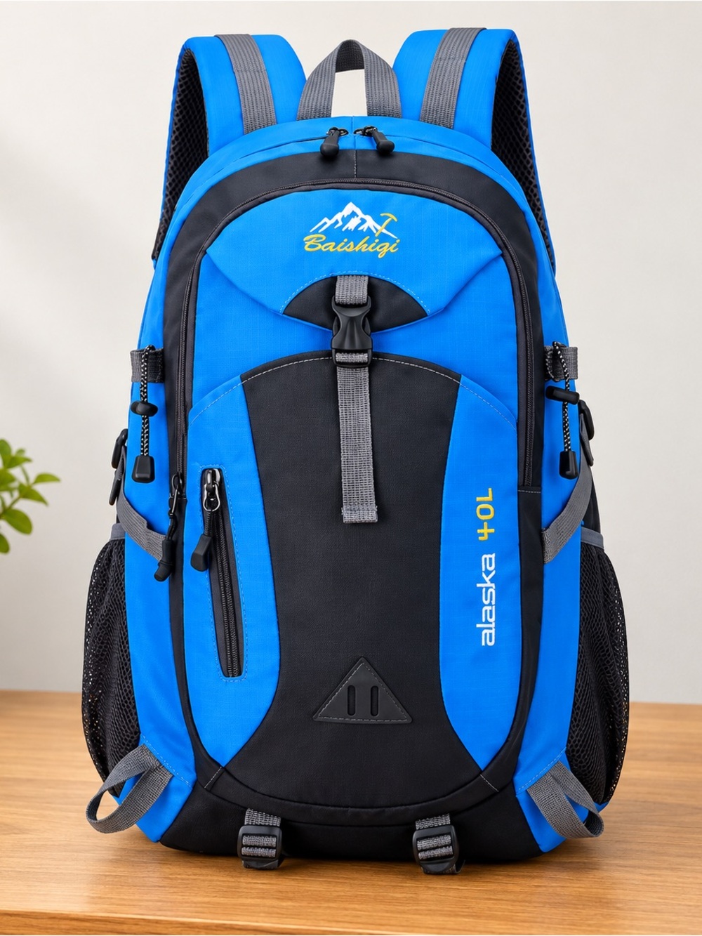Amazon Blue and Black Men's Hiking Backpack